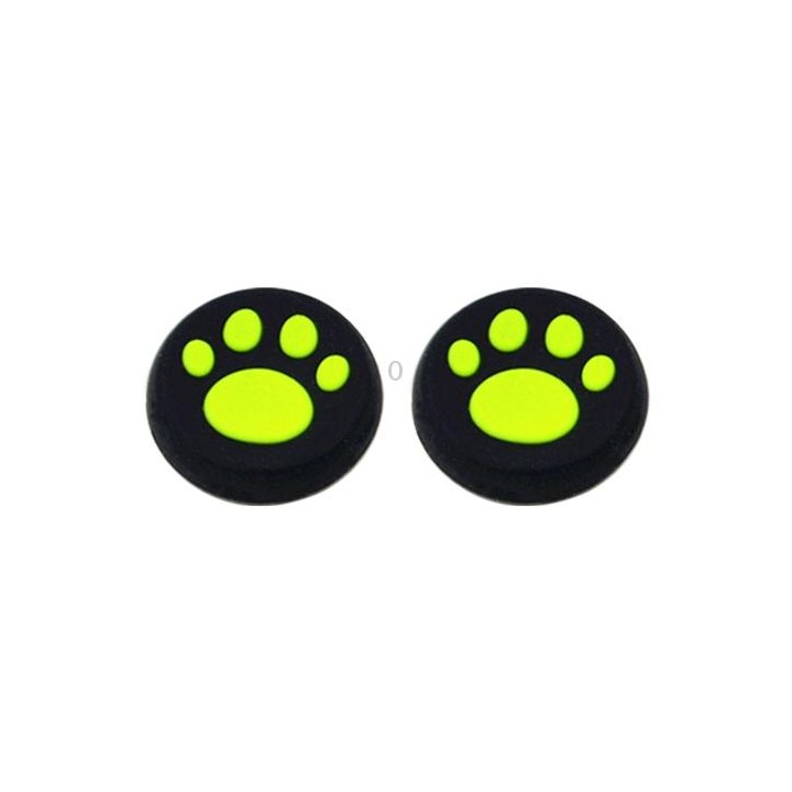 4 PCS Cute Cat Paw Silicone Protective Cover for PS4 / PS3 / PS2 / XBOX360 / XBOXONE / WIIU Gamepad Joystick(Green)