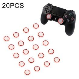 20 PCS Luminous Silicone Protective Cover for PS4 / PS3 / PS2 / XBOX360 / XBOXONE / WIIU Gamepad Joystick(Red)