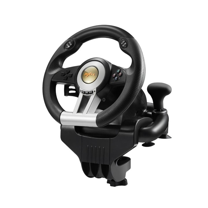 PXN-V3 Racing Game Steering Wheel for PC / PS3 / 4 / xbox one / switch(Black)