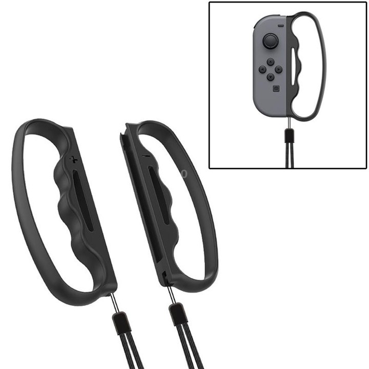 iPlay Small Handle Boxing Grip Gamepad Grip with Strap for Switch Joy-Con(Black)