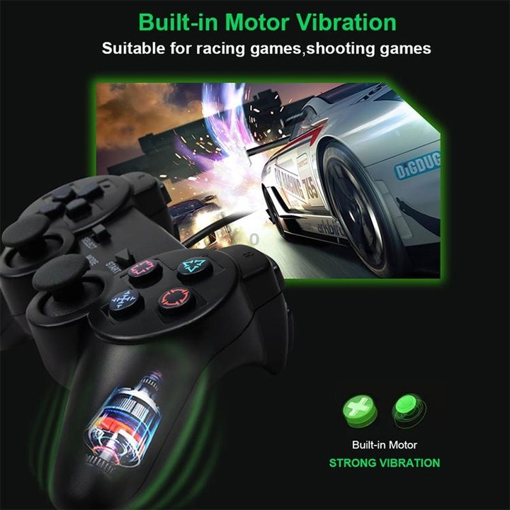 Double Vibration Joypad Wired Game Controle Handle For PS2