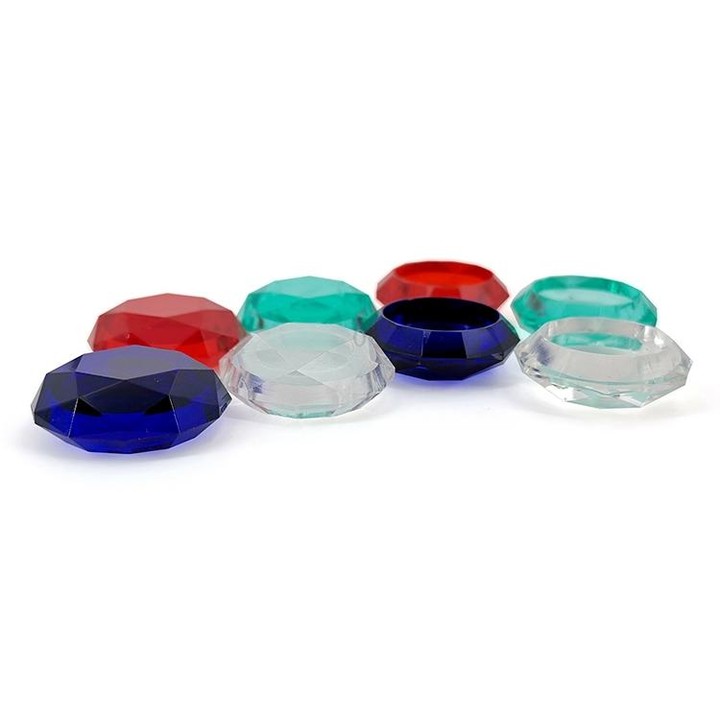 2 PCS Diamond Texture Games Grip Caps for PS5(Red)