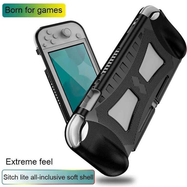 TPU Soft Protective Shell Drop Resistance for Nintendo Switch Lite(Black)