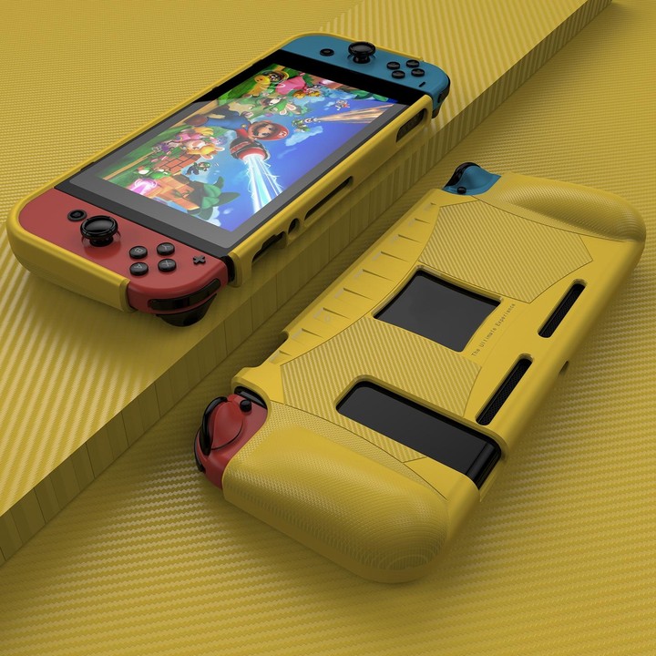 TPU Soft Protective Shell Drop Resistance for Nintendo Switch(Yellow)