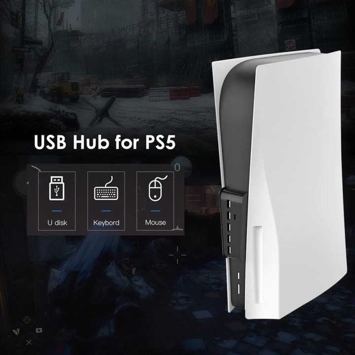 KJH P5-008 6 in 1 USB Splitter Expander Hub Adapter For PS5