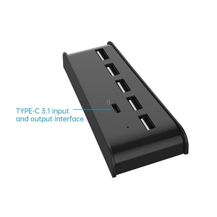 KJH P5-008 6 in 1 USB Splitter Expander Hub Adapter For PS5