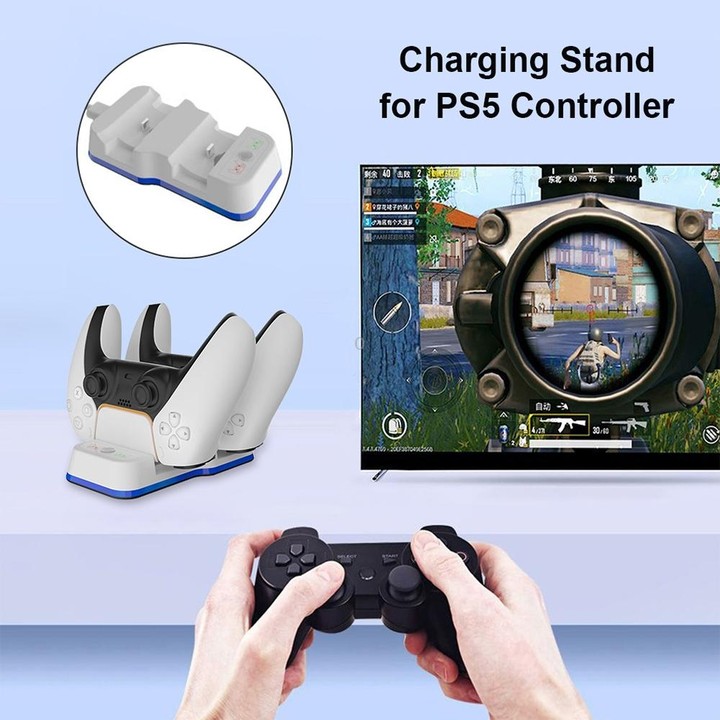 JYS P5116 Wireless Handle Dual Charging Station with Indicator Light For PS5