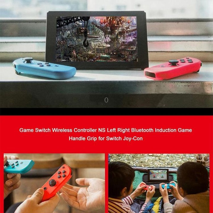 Left and Right Bluetooth Wireless Joypad Gamepad Game Controller for Switch(Black)