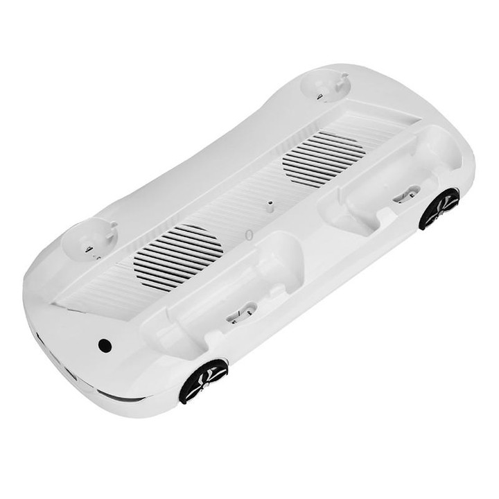 Multi-function Host Machine Dissipate Heat Charging Base Holder for PS4 Pro / Slim(White)