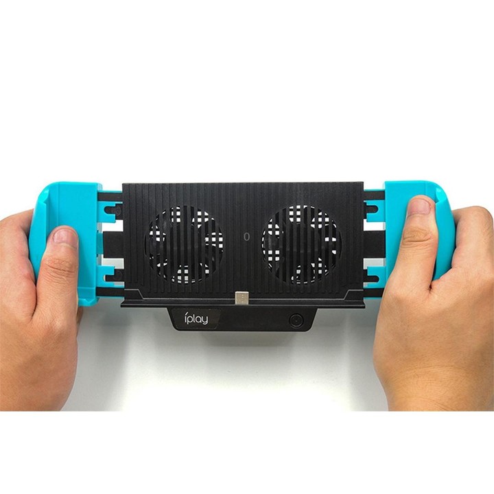 IPLAY Host Charging Grips Stand Shell Cooling Fan for Switch Lite(Blue)