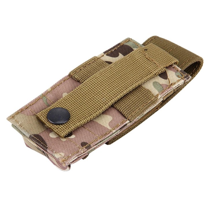 M5 Multifunctional Outdoor Sports Mini Portable Flashlight Protective Cover / Bag, Size: 15 x 4.7 x 2 cm(Dark Red)