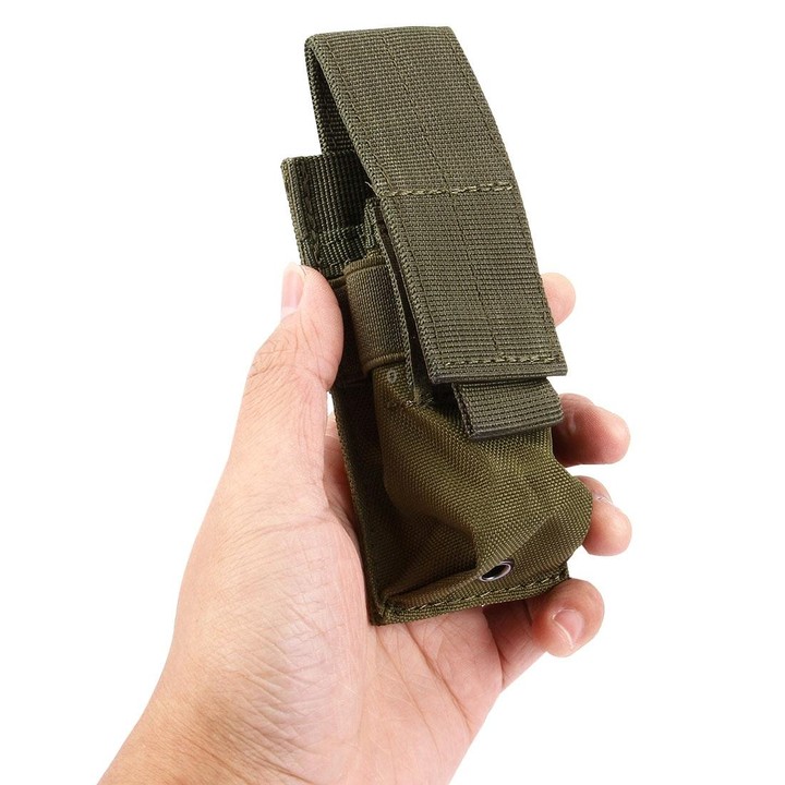 M5 Multifunctional Outdoor Sports Mini Portable Flashlight Protective Cover / Bag, Size: 15 x 4.7 x 2 cm(Green)