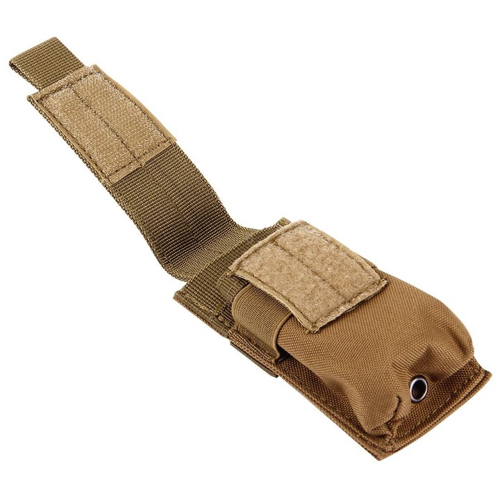 M5 Multifunctional Outdoor Sports Mini Portable Flashlight Protective Cover / Bag, Size: 15 x 4.7 x 2 cm(Brown)