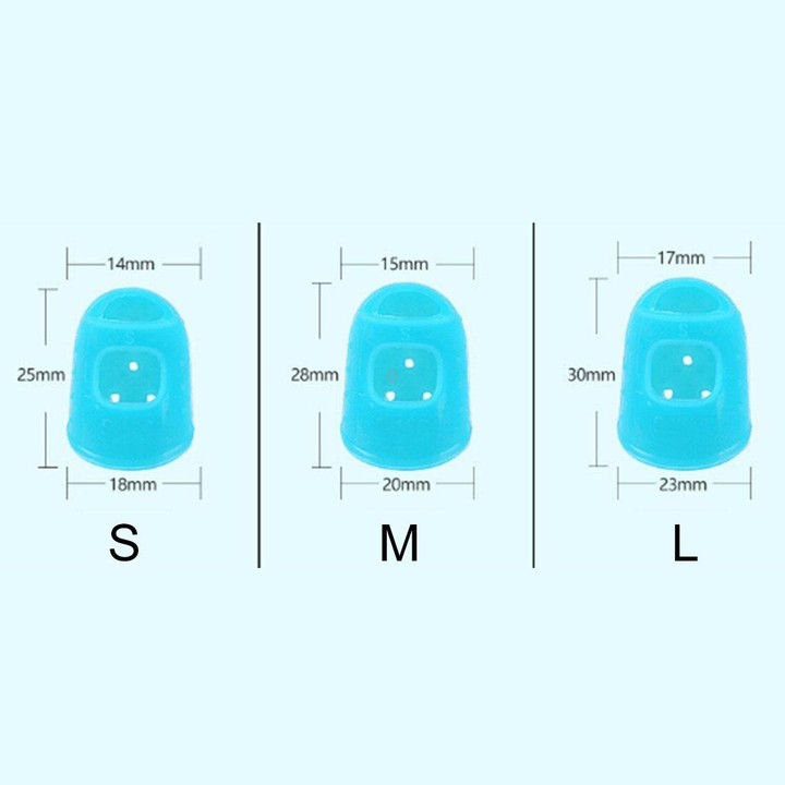 10 PCS Guitar Ukulele Stringed Instrument Finger Protector Anti-pain Finger Cap in Random Color Delivery(Size: M)