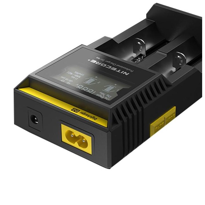 Nitecore D2 Intelligent Digi Smart Charger with LED Indicator for 14500, 16340 (RCR123), 18650, 22650, 26650, Ni-MH and Ni-Cd (A