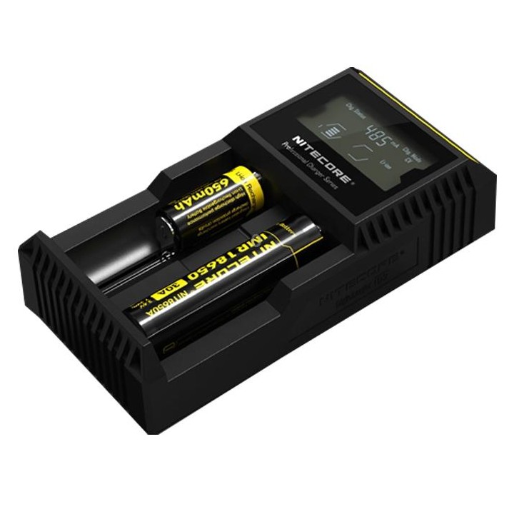 Nitecore D2 Intelligent Digi Smart Charger with LED Indicator for 14500, 16340 (RCR123), 18650, 22650, 26650, Ni-MH and Ni-Cd (A