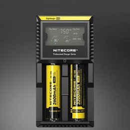 Nitecore D2 Intelligent Digi Smart Charger with LED Indicator for 14500, 16340 (RCR123), 18650, 22650, 26650, Ni-MH and Ni-Cd (A