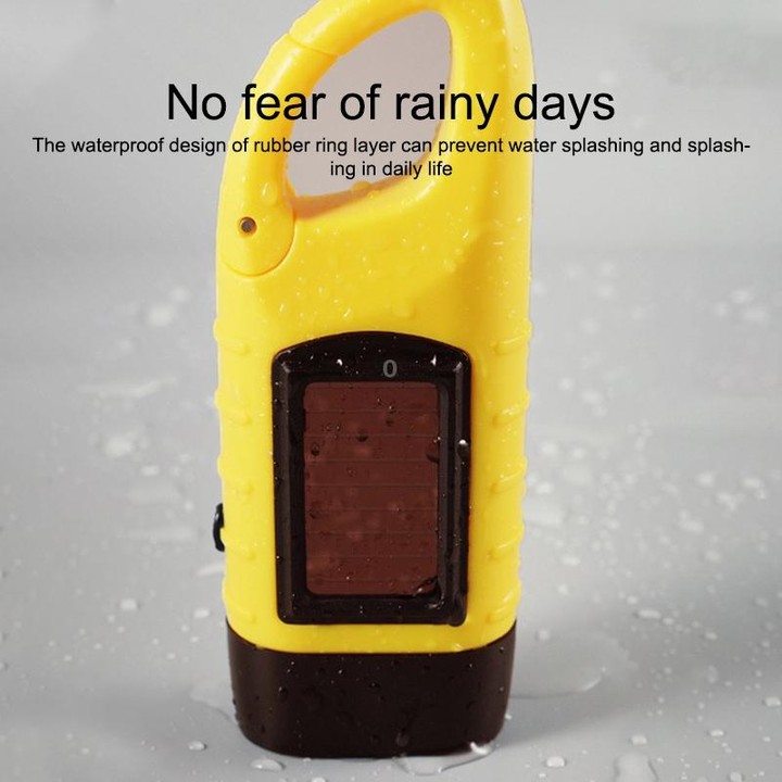 AOTU AT5503 Outdoor Solar Hand-Crank Power Emergency LED Flashlight(Black)