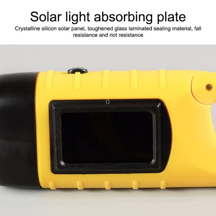 AOTU AT5503 Outdoor Solar Hand-Crank Power Emergency LED Flashlight(Black)