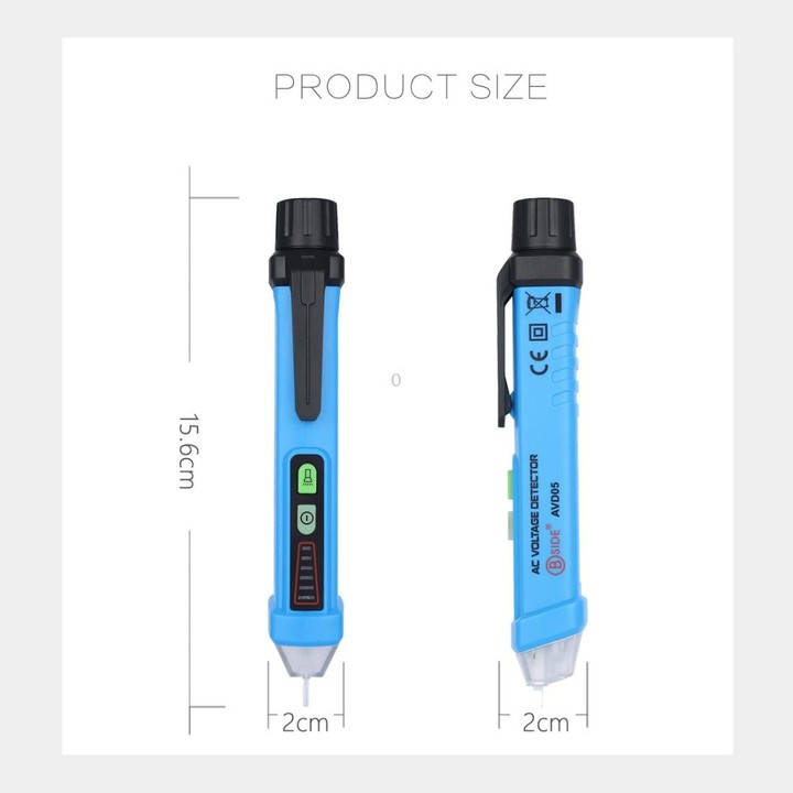 BSIDE AVD05 Non-contact AC Voltage Detectors 12~1000V Induction Electroprobe Pen Type ACV Electric Testers Household Tool wtih L
