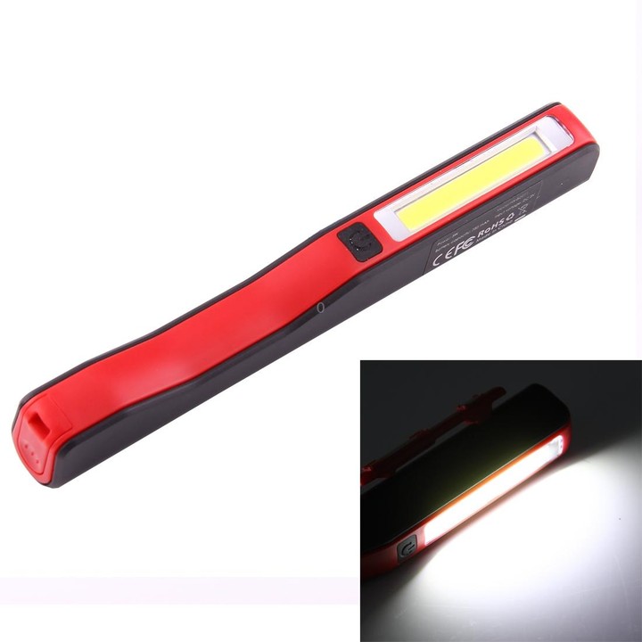 100LM High Brightness Pen Shape Work Light / Flashlight, White Light , COB LED 2-Modes with 90 Degree Rotatable Magnetic Pen Cli