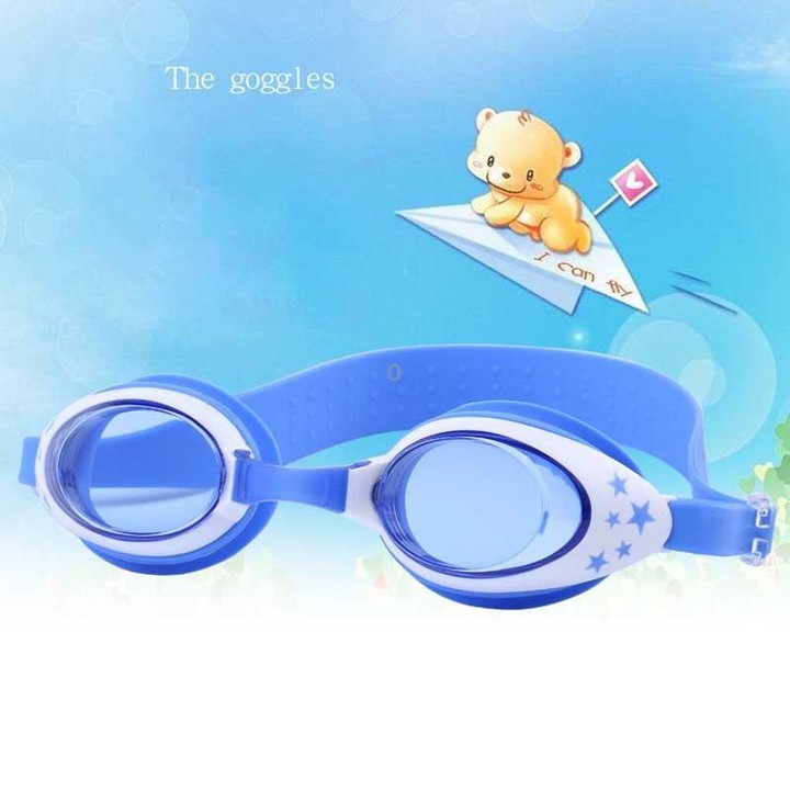 Star Pattern Anti-fog Silicone Swimming Goggles with Ear Plugs for Children(Pink)