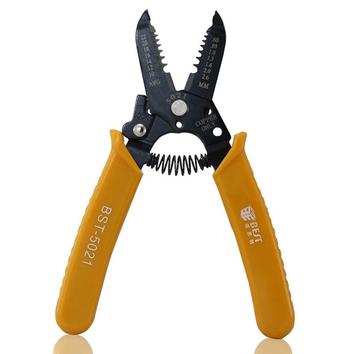 BEST-5021 0.6 ~ 2.6mm Portable Crimper Cable Stripping Wire Stripping Pliers