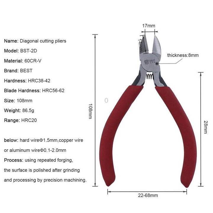 BEST-2D Electrician Wire Cutting Pliers