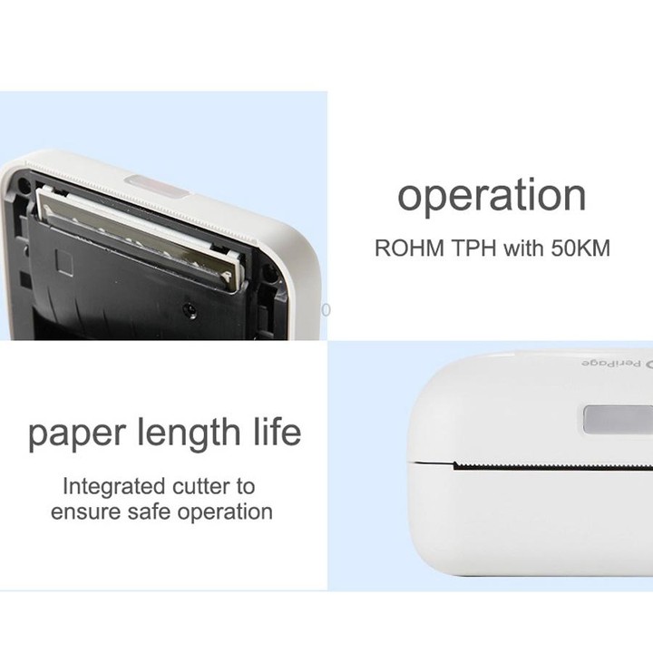 Peripage A6 Portable Inkless Pocket Thermal Bluetooth Printer(Blue)