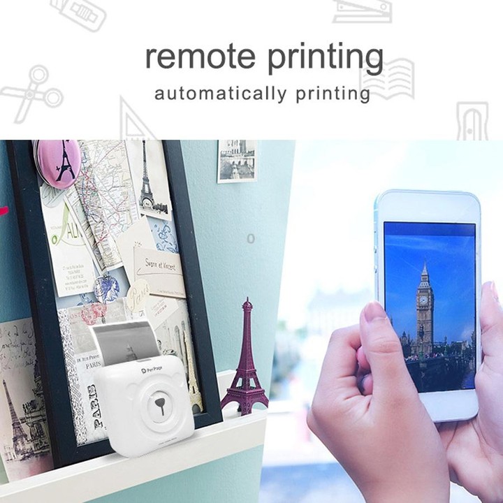 Peripage A6 Portable Inkless Pocket Thermal Bluetooth Printer(White)