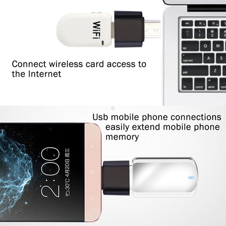 [HK Warehouse] Plastic USB-C / Type-C Male to USB 2.0 Female OTG Data Transmission Charging Adapter
