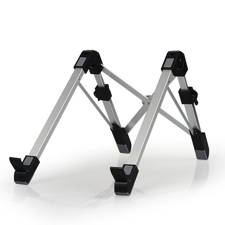 Aluminum Alloy Laptop Height Extender Holder Stand Folding Portable Computer Heat Dissipation Bracket, Size: 24.5x3.3x2.8cm(Blac