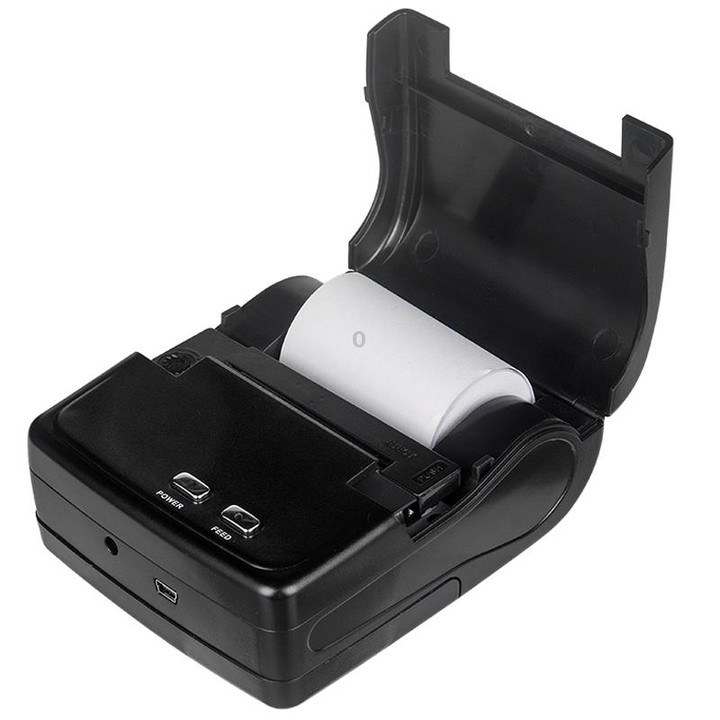 QS-5802 Portable 58mm Bluetooth Receipt 8-pin Matrix Printer(Black)