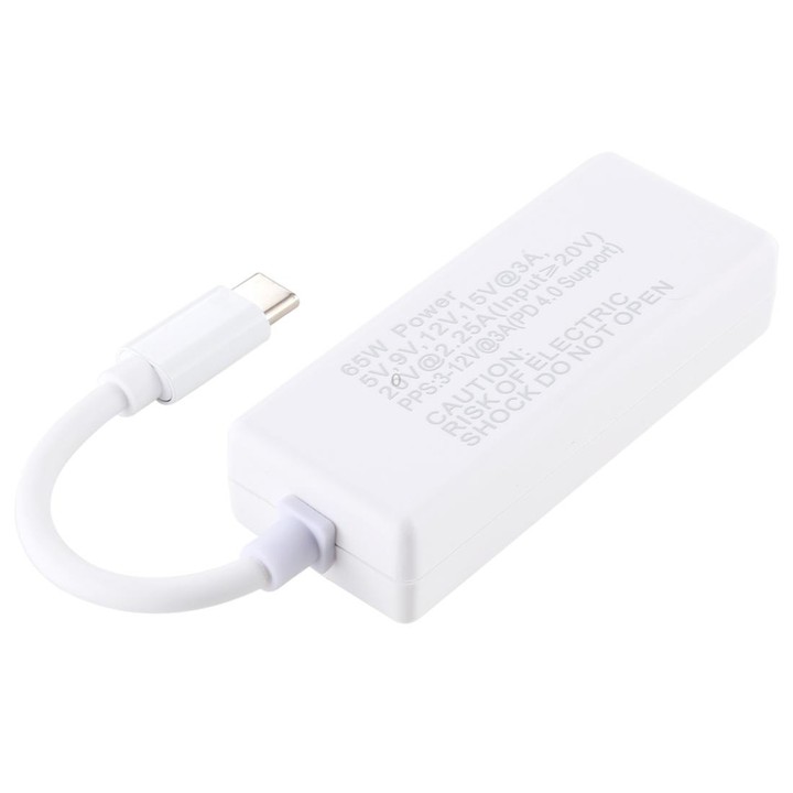65W 5 Pin MagSafe Series to USB-C / Type-C Converter for MacBook (White)