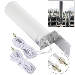 4G LTE WiFi 12DBi Omni External Barrel Antenna with CRC9 Male(White)