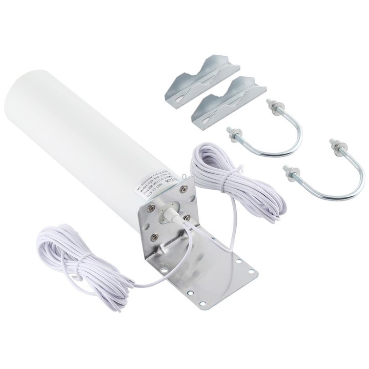 4G LTE WiFi 12DBi Omni External Barrel Antenna with CRC9 Male(White)