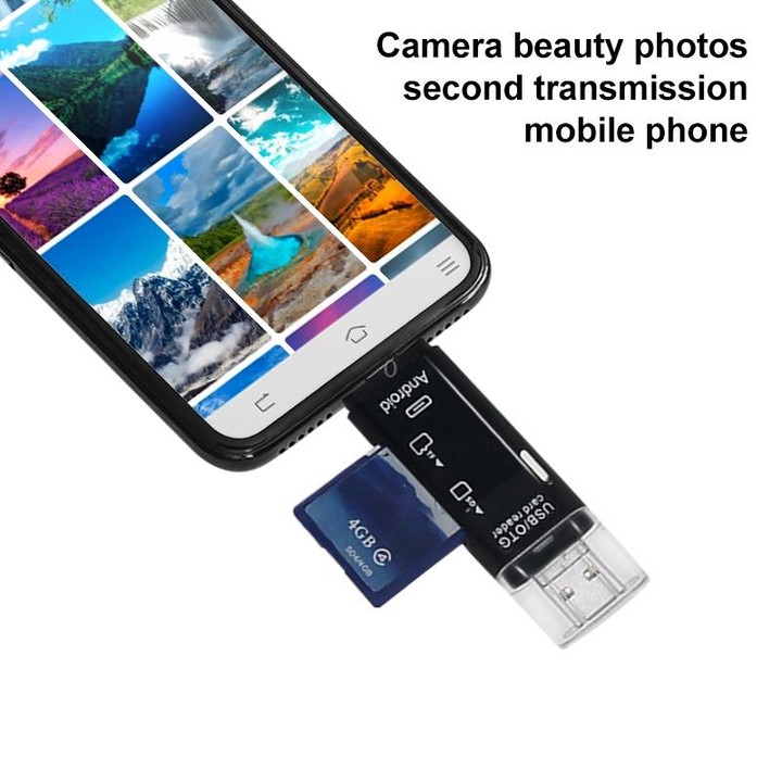 D-178 5 In 1 Type-C / USB-C Multi-function Card Reader (White)