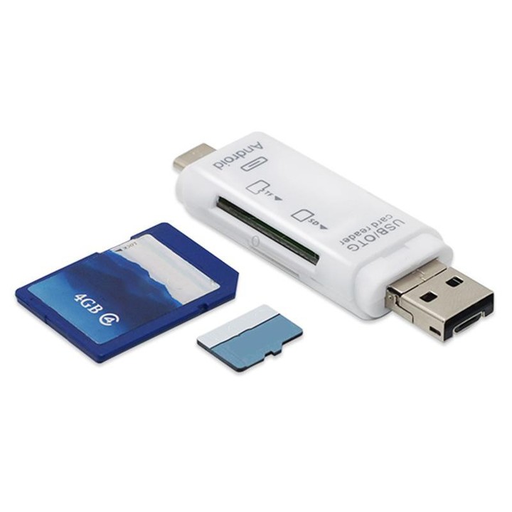 D-178 5 In 1 Type-C / USB-C Multi-function Card Reader (White)