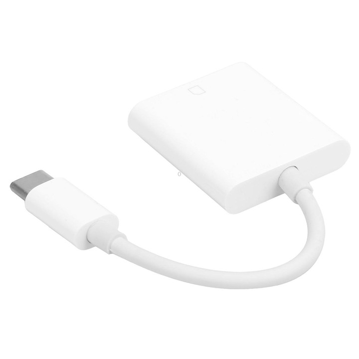 2pcs USB-C / Type-C to SD(HC) Card Reader Adapter(White)