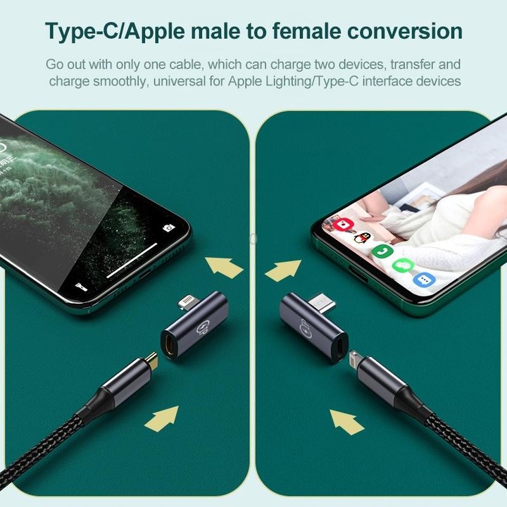 USB-C / Type-C Male to USB-C / Type-C Female Elbow Adapter