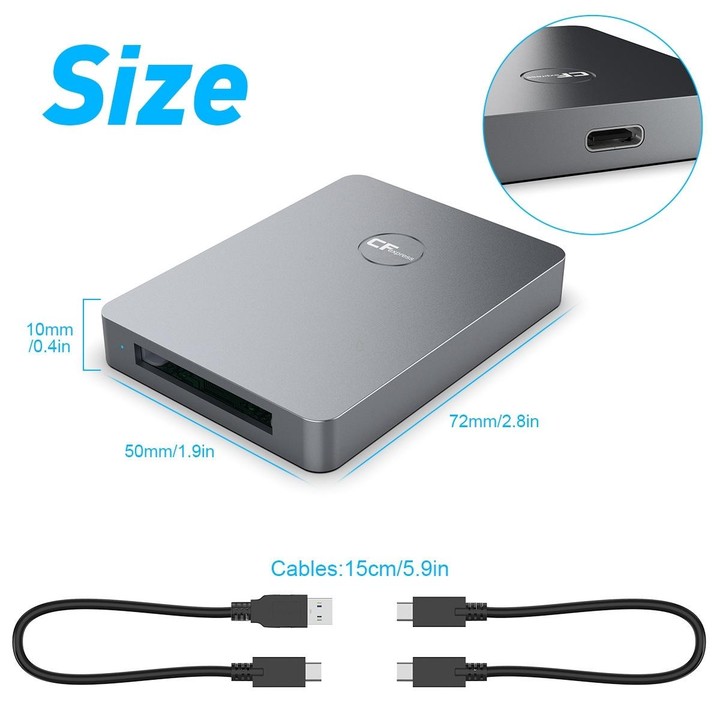 Rocketek CR316 USB3.1 Gen2 CFexpress Type B Card Reader(Silver Grey)