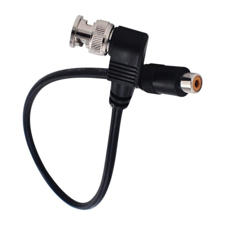 BNC Male To RCA Female Connection Cable Copper HD Video Coaxial Cable Monitoring Cable, Length: 0.35m