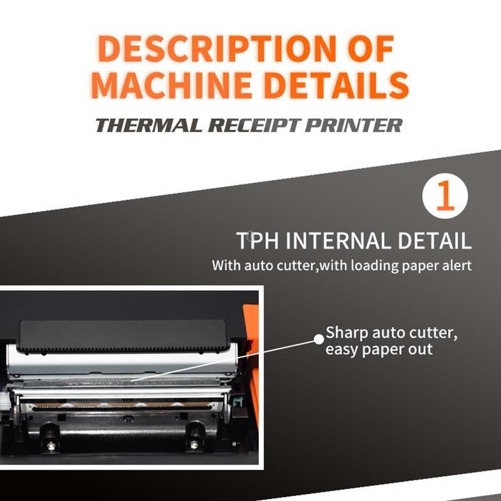 ZJ-8360 II USB and LAN Interface Auto-cutter 80mm Thermal Receipt Printer(UK Plug)