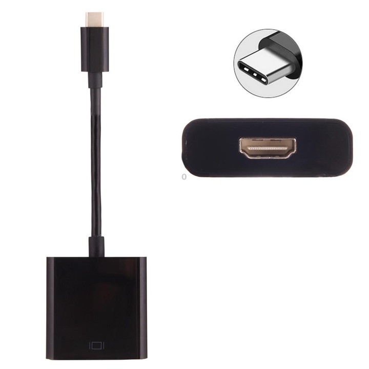 USB-C / Type-C 3.1 Male to HDMI female Adapter Cable, Length: About 10cm, For Galaxy S9 & S9 + & S8 & S8 + & Note 8 / HTC 10 / H