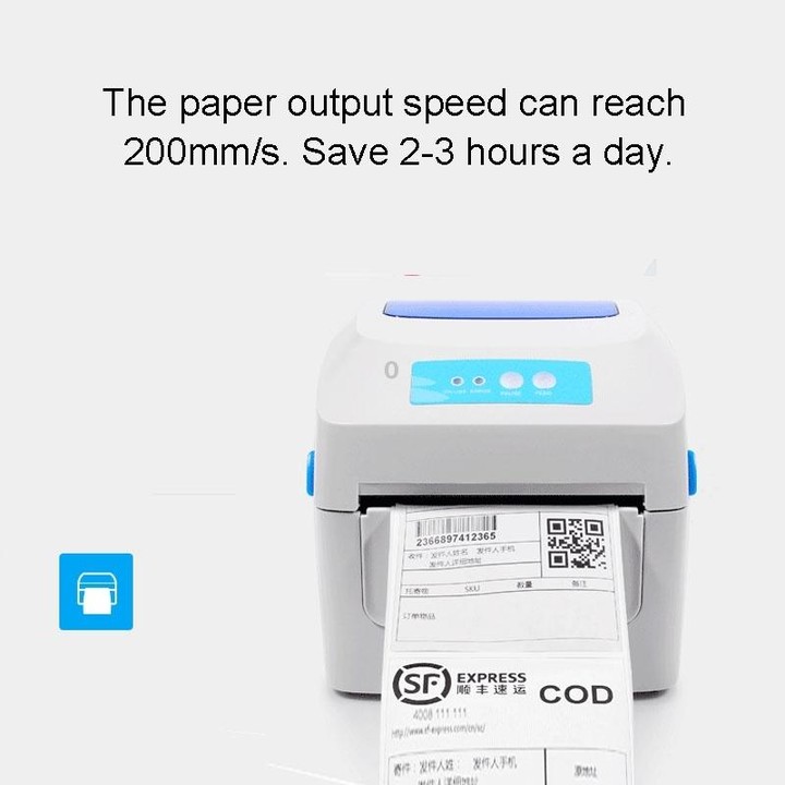 GPRINTER GP1324D Bluetooth USB Port Thermal Automatic Calibration Barcode Printer, Max Supported Thermal Paper Size: 104 x 2286m
