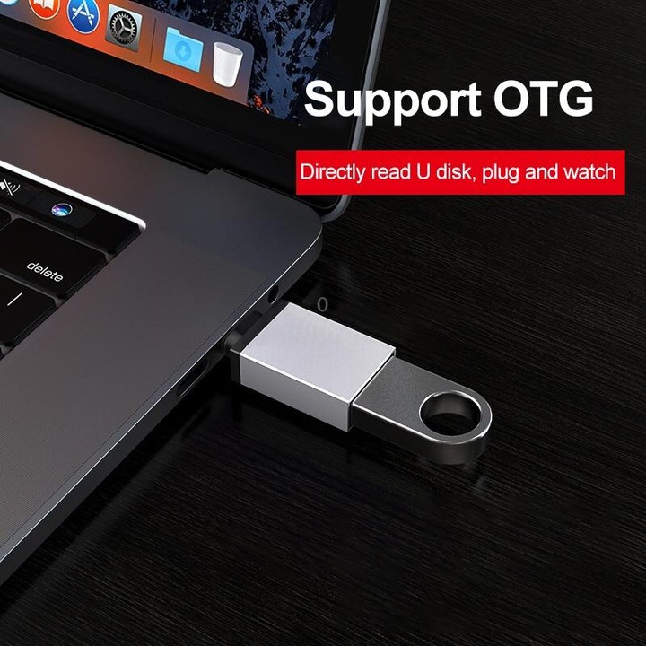 Aluminum Alloy USB-C / Type-C 3.1 Male to USB 3.0 Female Data / Charger Adapter(Blue)
