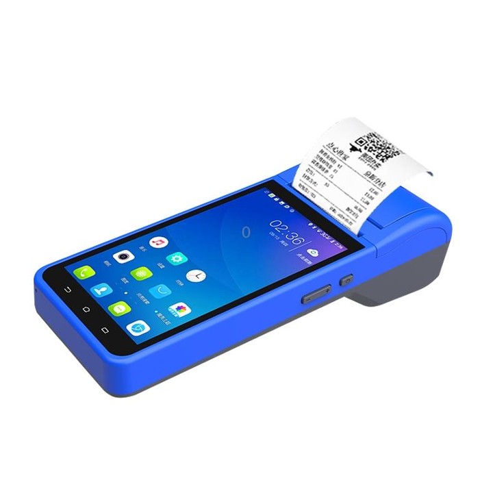POS-6000 4G Version 2GB+32GB 58mm PDA Handheld 5.5 inch Barcode Two-dimensional Code Android Smart Scan Code Cash Register Therm