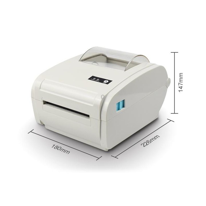 POS-9210 110mm USB + Bluetooth POS Receipt Thermal Printer Express Delivery Barcode Label Printer, EU Plug(White)