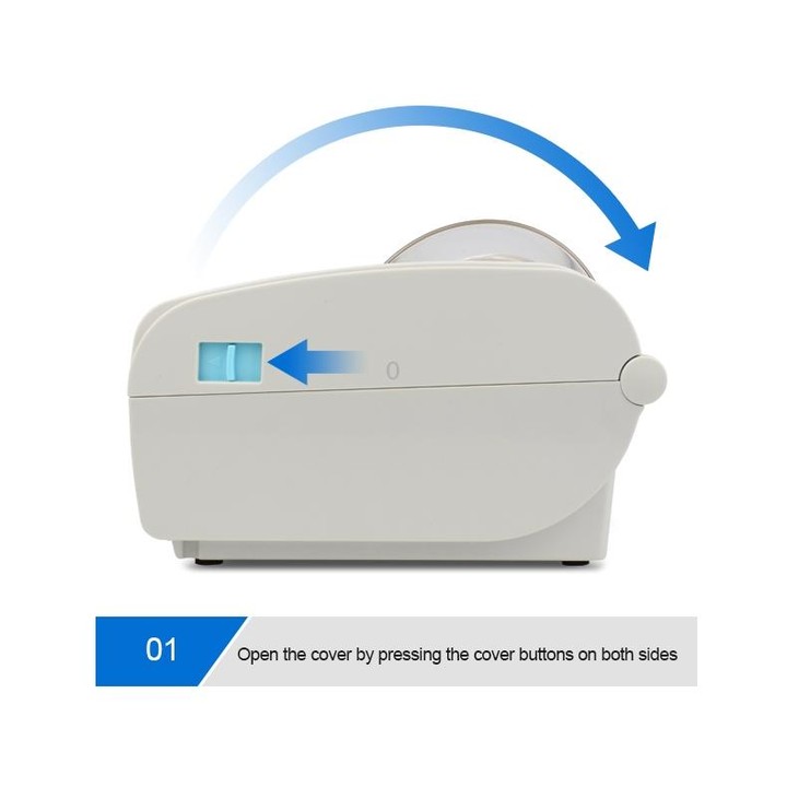 POS-9210 110mm USB + Bluetooth POS Receipt Thermal Printer Express Delivery Barcode Label Printer, UK Plug(White)