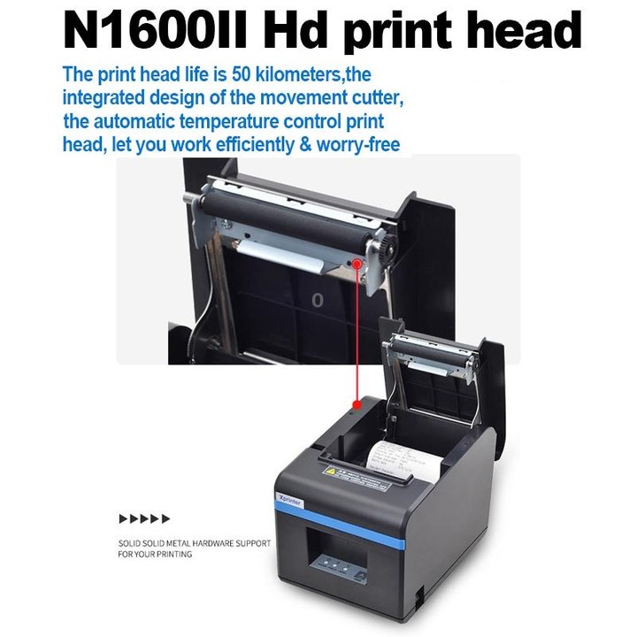 Xprinter N160II LAN Interface 80mm 160mm/s Automatic Thermal Receipt Printer, EU Plug